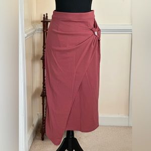 Button Detail Wrap Skirt